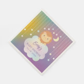Serviette En Papier Cute Over the Moon and Stars Lion Cub Baby shower (Coin)