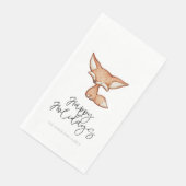 Serviette En Papier Cute pain d'épice Fox Holiday Napkin (Coin)