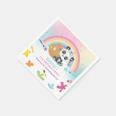 Serviette En Papier Cute Panda Art Art Peinture Party Arc-en-ciel Anni (Coin)