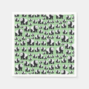 Serviette En Papier Cute Panda Motif ours