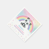 Serviette En Papier Cute Pandacorn Panda fête d'anniversaire Rainbow (Coin)