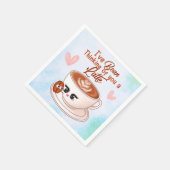 Serviette En Papier Cute papier latte serviette (Coin)