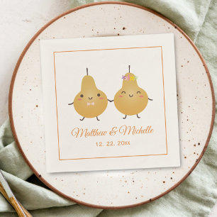 Serviette En Papier Cute Parfait Pear Parfait Paire Parfait Mariage Él