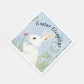 Serviette En Papier Cute Pastel Bunny Pâques (Coin)