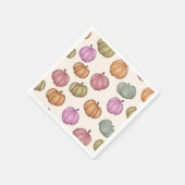 Serviette En Papier Cute Pastel Citrouille Pastel Motif (Coin)