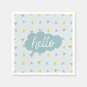 Serviette En Papier Cute Pastel Hello