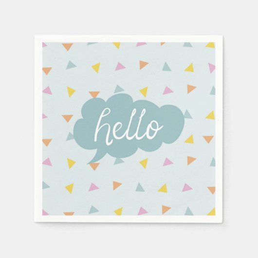 Serviette En Papier Cute Pastel Hello (Devant)