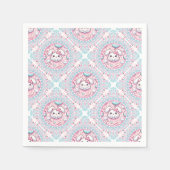 Serviette En Papier Cute Pastel Kawaii Bunny Dot Mandala Diamond Tile (Devant)