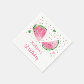 Serviette En Papier Cute pastèque rose et vert Anniversaire (Coin)