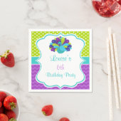 Serviette En Papier Cute Peacock vert et violet (En situation)
