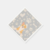 Serviette En Papier Cute Pembroke Welsh Corgi (Coin)