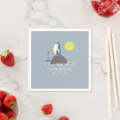 Serviette En Papier Cute Penguin Pêche Anniversaire (En situation)