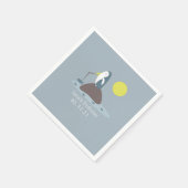 Serviette En Papier Cute Penguin Pêche Anniversaire (Coin)
