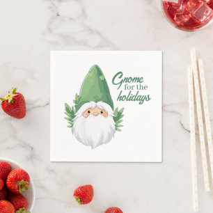 Serviette En Papier Cute Père Noël Gnome pour les Fêtes