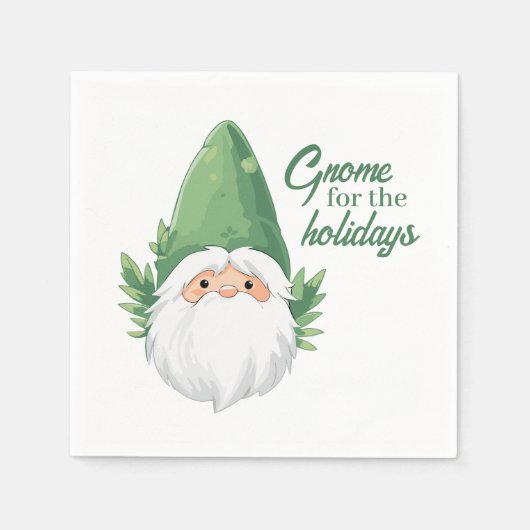 Serviette En Papier Cute Père Noël Gnome pour les Fêtes (Devant)