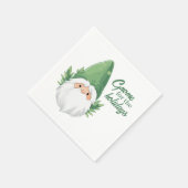 Serviette En Papier Cute Père Noël Gnome pour les Fêtes (Coin)