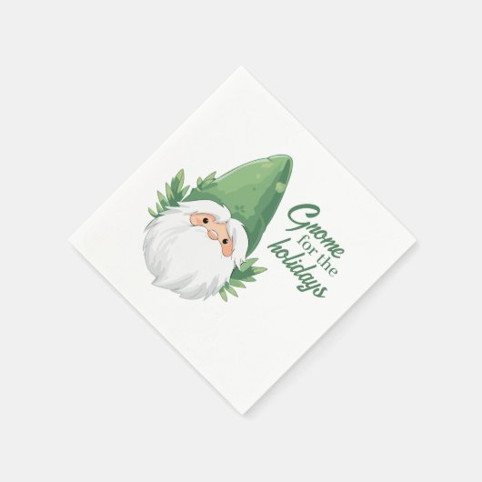 Serviette En Papier Cute Père Noël Gnome pour les Fêtes (Coin)
