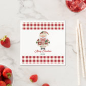 Serviette En Papier Cute Personalized Santa Christmas Holiday (En situation)
