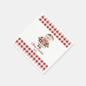 Serviette En Papier Cute Personalized Santa Christmas Holiday (Coin)