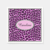 Serviette En Papier Cute personnalisation Leopard rose guépard (Devant)