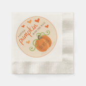 Serviette En Papier Cute Petit Baby shower Citrouille (Devant)