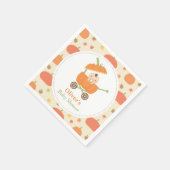 Serviette En Papier Cute Petit Citrouille Poussette Baby shower (Coin)