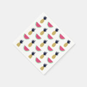 Serviette En Papier Cute Pineapple et Watermelon Doodle Pattern (Coin)