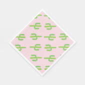 Serviette En Papier Cute Pink Green Cactus Paper Napkins (Coin)
