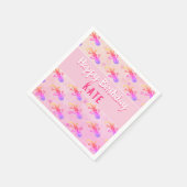 Serviette En Papier Cute Pink Lizard Gecko Fille fête d'anniversaire (Coin)