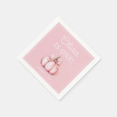 Serviette En Papier Cute Pink Pumpkin Baby Girl 1st Birthday (Coin)
