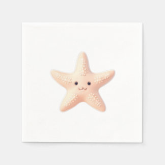 Serviette En Papier Cute Pink Starfish