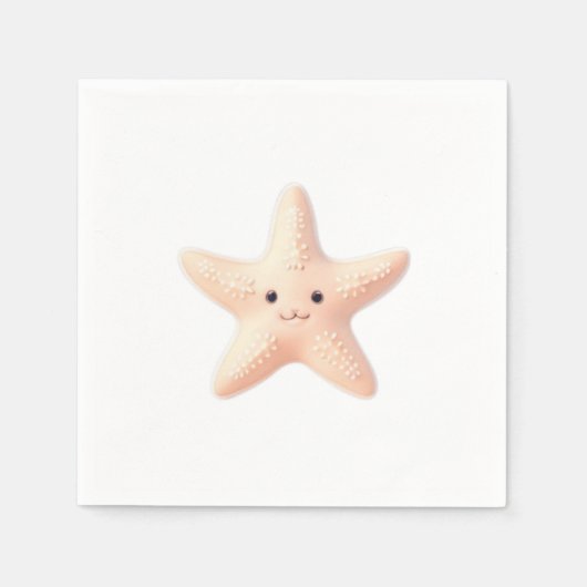 Serviette En Papier Cute Pink Starfish (Devant)