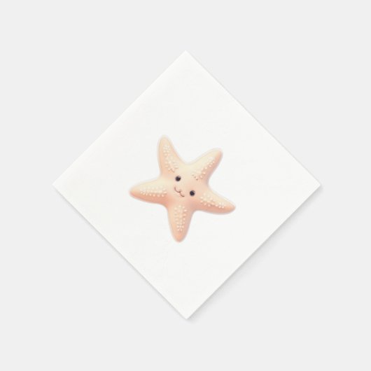 Serviette En Papier Cute Pink Starfish (Coin)