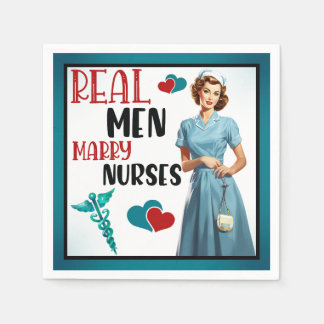 Serviette En Papier Cute Pinup_ Véritables Hommes Épouses Épouses