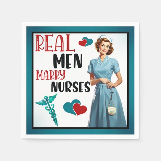 Serviette En Papier Cute Pinup_ Véritables Hommes Épouses Épouses (Devant)