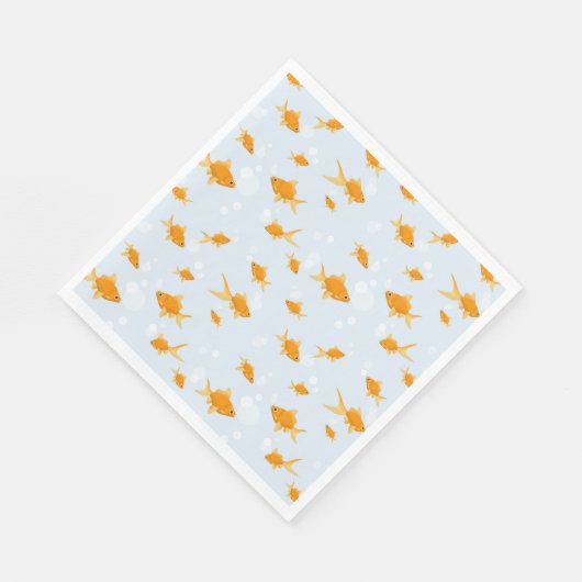 Serviette En Papier Cute poisson d'or nager dans l'eau (Coin)