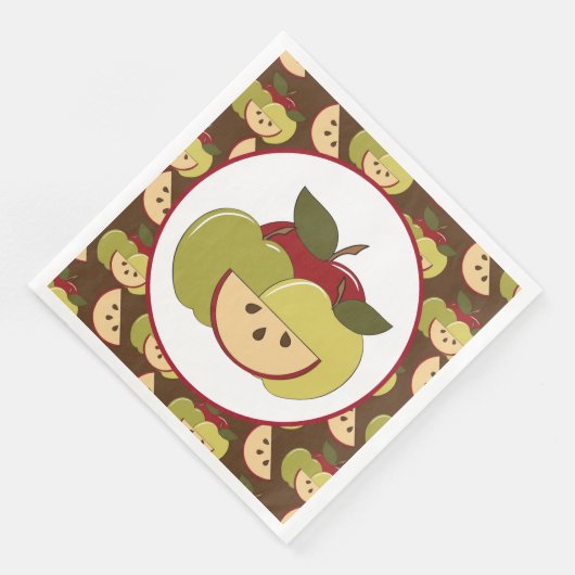 Serviette En Papier Cute pomme fruits motif papier serviettes (Coin)