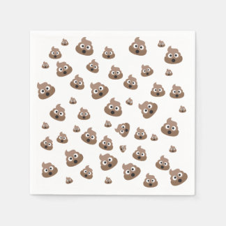 Serviette En Papier Cute Poop Emoji Motif