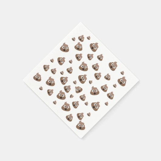Serviette En Papier Cute Poop Emoji Motif (Coin)