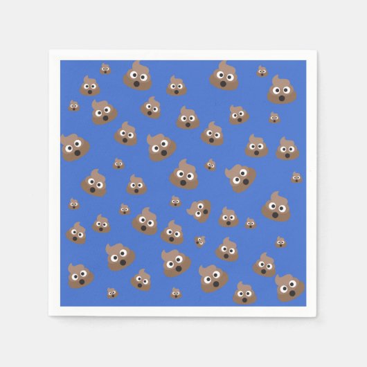 Serviette En Papier Cute Poop Emoji Motif (Devant)