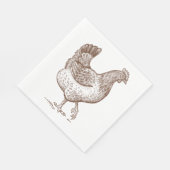 Serviette En Papier Cute Poulet Pays Ferme Fermier Fête d'anniversaire (Coin)