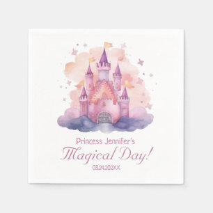 Serviette En Papier Cute Princess Castle Girl Birthday Party