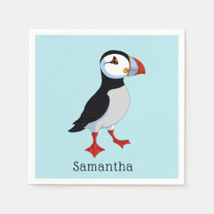 Serviette En Papier Cute Puffins Design Papier serviettes