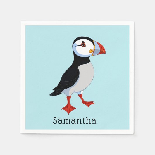 Serviette En Papier Cute Puffins Design Papier serviettes (Devant)