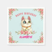 Serviette En Papier Cute Purfect Chat Kitten fête d'anniversaire (Devant)
