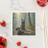 Serviette En Papier Cute Raccoon (En situation)