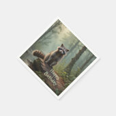 Serviette En Papier Cute Raccoon (Coin)