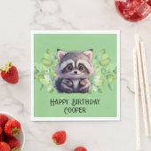 Serviette En Papier Cute raccoon animaux de forêt amis de forêt (En situation)