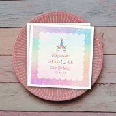Serviette En Papier Cute Rainbow Unicorn Magique fête d'anniversaire