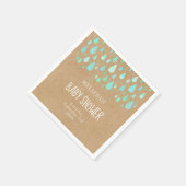 Serviette En Papier Cute Raindrops Couples Baby shower/Saupoudrer Rust (Coin)